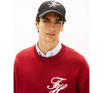 Tommy Hilfiger Men's Embroidered Logo Cap In Black