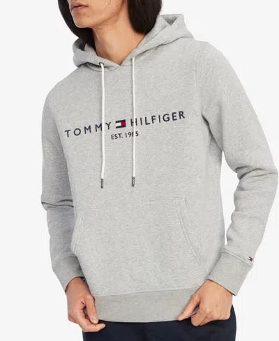 TOMMY HILFIGER MEN'S EMBROIDERED LOGO HOODIE