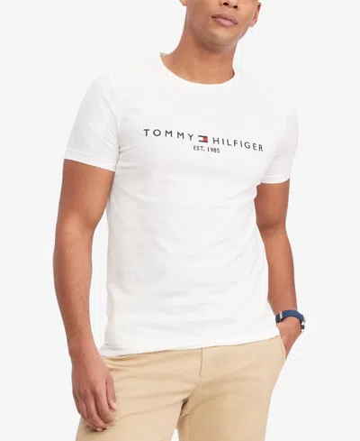 TOMMY HILFIGER MEN'S EMBROIDERED LOGO REGULAR-FIT CREWNECK T-SHIRT