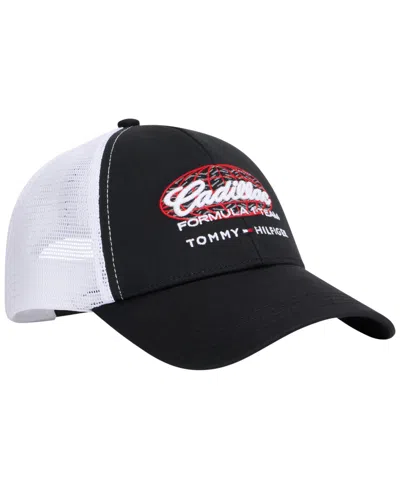 Tommy Hilfiger Men's Embroidered Logo Trucker Cap In Black