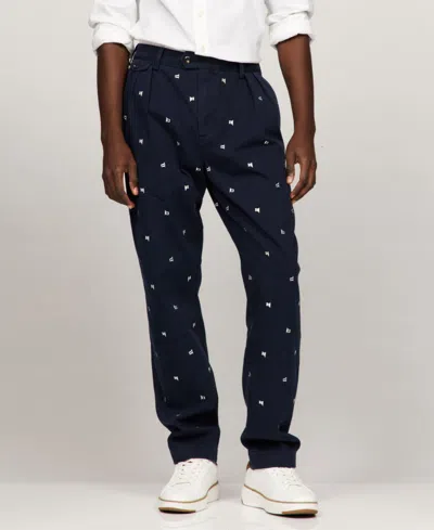Tommy Hilfiger Men's Embroidered Pants In Desert Sky