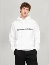 Tommy Hilfiger Embroidered Tommy Logo Hoodie In White