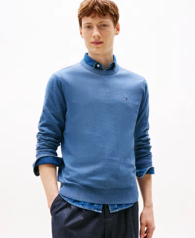 Tommy Hilfiger Men's Essential Crew Neck Sweater In Blue