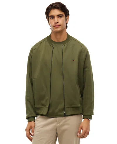 Tommy Hilfiger Men's Essential Intechno Full-zip Bomber Jacket In Green