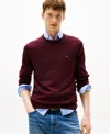 Tommy Hilfiger Classic Crewneck Sweater In Burgundy
