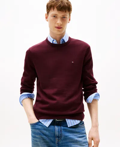 Tommy Hilfiger Classic Crewneck Sweater In Brown