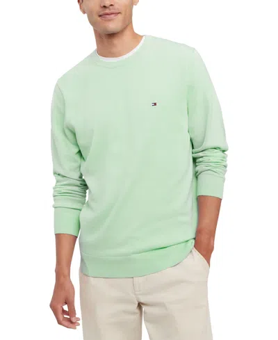 Tommy Hilfiger Men's Essential Solid Crew Neck Sweater In Mint Gel
