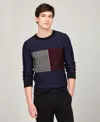 Tommy Hilfiger Mens Ribbed Trim Cotton Crewneck Sweater In Dsrt Sky M