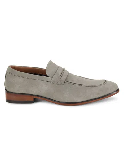 Tommy Hilfiger Men's Faux Leather Penny Loafers In Dark Gray