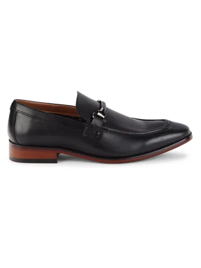 Tommy Hilfiger Men's Faux Leather Slip On Shoes In Black