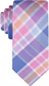 Tommy Hilfiger Men's Festive Plaid Tie In Pink In Multi