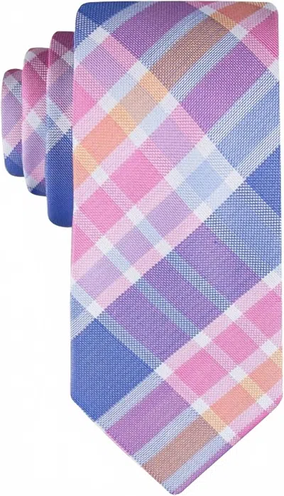 Tommy Hilfiger Men's Festive Plaid Tie In Pink In Multi