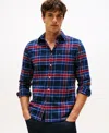 Tommy Hilfiger Brushed Flannel Check Print Shirt In Multi