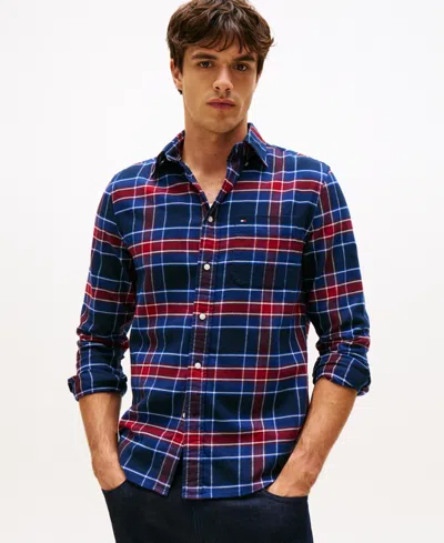 TOMMY HILFIGER MEN'S FLANNEL TARTAN CHECK SHIRT