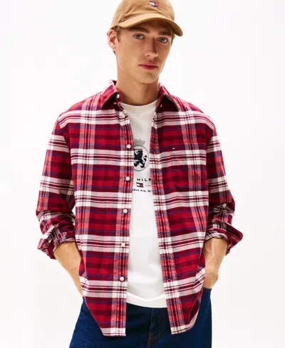 TOMMY HILFIGER MEN'S FLANNEL TARTAN REGULAR FIT SHIRT