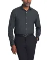 Tommy Hilfiger Men's Flex Regular Fit Dress Shirt In Black