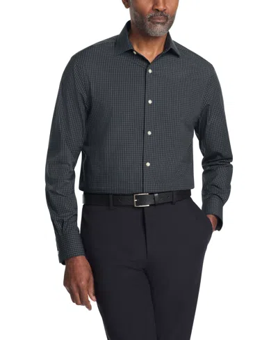 Tommy Hilfiger Men's Flex Regular Fit Dress Shirt In Black