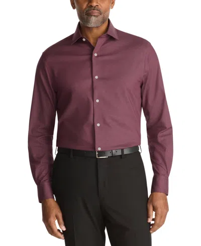 Tommy Hilfiger Men's Flex Regular Fit Dress Shirt In Burgundy