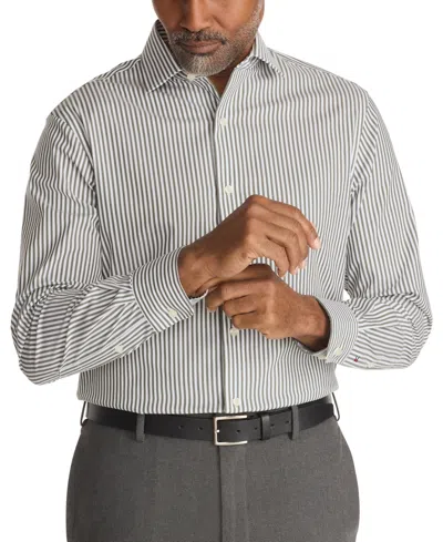 Tommy Hilfiger Men's Flex Regular Fit Dress Shirt In Gray