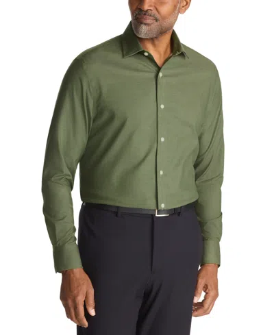 Tommy Hilfiger Men's Flex Regular Fit Dress Shirt In Green