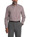 Tommy Hilfiger Men's Flex Regular Fit Dress Shirt In Red