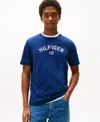 Tommy Hilfiger Flocked Logo T In Blue