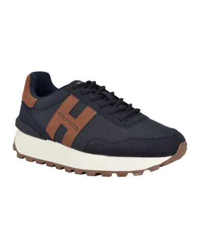 Tommy Hilfiger Men's Gani Fashion Jogger Sneakers In Navy,cognac Multi