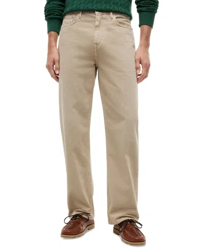 Tommy Hilfiger Men's Garment Dyed Straight Jeans In Sandalwood
