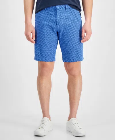 Tommy Hilfiger Men's Geometric-print Twill Shorts In Blue Spell