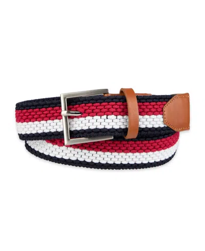 Tommy Hilfiger Men's Giftable Boxed Fully Adjustable Stretch Casual Braided Belt In Multi