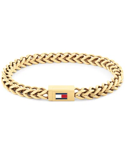 Tommy Hilfiger Men's Gold-plated Stainless Steel Braided Bracelet