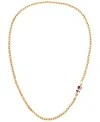 Tommy Hilfiger Bruce Necklace Gold In Burgundy