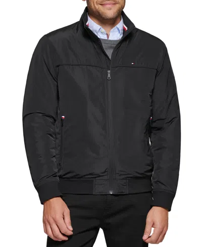 Tommy Hilfiger Men's Golf Bomber Jacket In Black