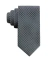Tommy Hilfiger Men's Grant Micro Geometric Pattern Classic Tie In Green