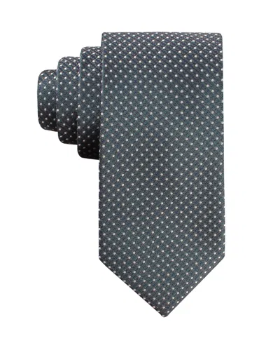 Tommy Hilfiger Men's Grant Micro Geometric Pattern Classic Tie In Green