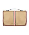Tommy Hilfiger Men's Hanging Travel Kit And Toiletry Organizer In Khaki