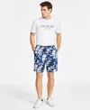 Tommy Hilfiger Men's Harlem Linen Printed Shorts In Night Sky