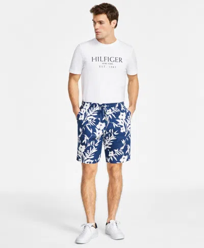 Tommy Hilfiger Men's Harlem Linen Printed Shorts In Night Sky
