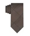Tommy Hilfiger Men's Harvey Glen Plaid Striped Tie In Brown