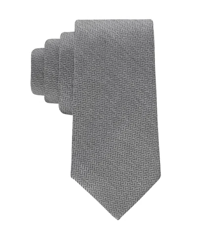 Tommy Hilfiger Men's Hazel Herringbone Solid Tie In Gray