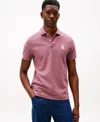 Tommy Hilfiger Men's Heathered Crest Regular Fit Polo Shirt In Pink