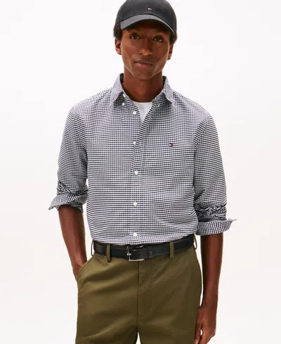 Tommy Hilfiger Men's Heritage Oxford Gingham Shirt In Gray