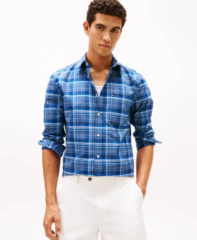 Tommy Hilfiger Men's Heritage Oxford Plaid Shirt In Blue