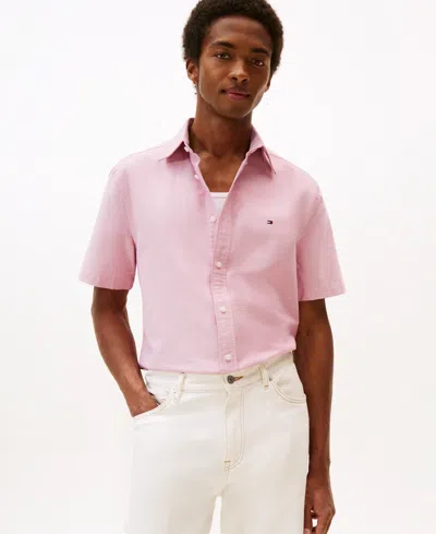Tommy Hilfiger Men's Heritage Oxford Regular-fit Button-down Shirt In Pink