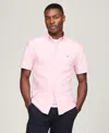 Tommy Hilfiger Heritage Oxford Shot Sleeve Mens Shirt In Pink