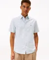 Tommy Hilfiger Men's Heritage Oxford Short Sleeve Shirt In Blue