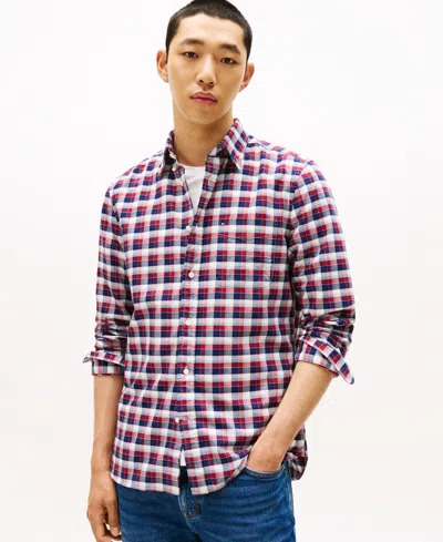 Tommy Hilfiger Men's Heritage Oxford Tartan Long Sleeve Shirt In Multi