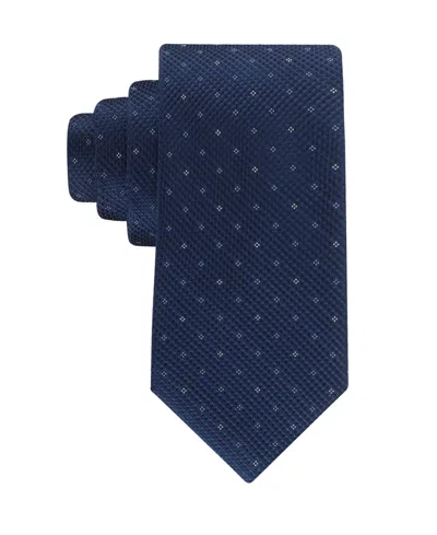 Tommy Hilfiger Men's Hickory Neat Pattern Classic Tie In Blue
