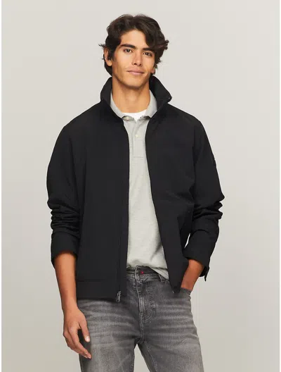 Tommy Hilfiger Men's Hilfiger Water Resistant Windbreaker In Black