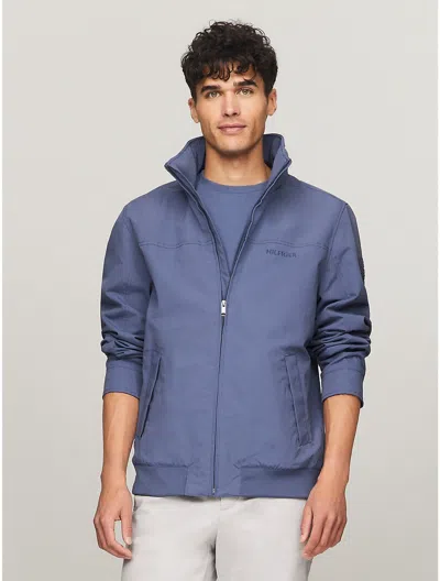 Tommy Hilfiger Hilfiger Logo Regatta Windbreaker In Bank Blue